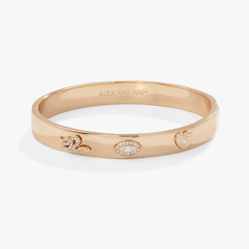 Pavé Evil Eye Hinge Bangle Bracelet