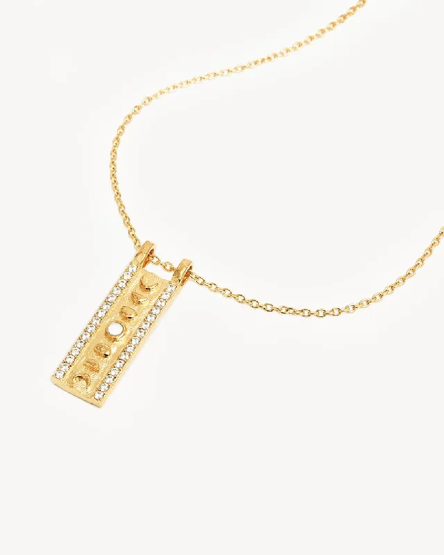 18k Gold Vermeil Lunar Phases Necklace