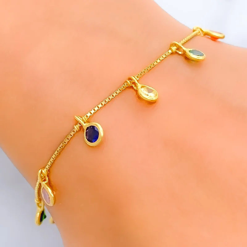 Noble Majestic 22k Gold CZ Bracelet