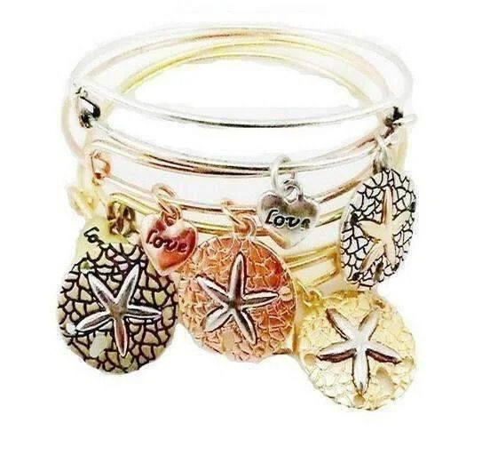 Starfish Love Adjustable Bangle Bracelet - Choose Your Color