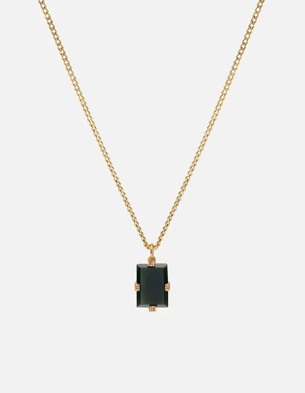 Lennox Agate Necklace, Gold Vermeil