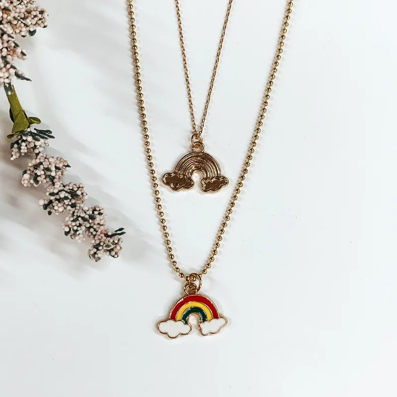 Somewhere Over the Rainbow Gold Necklace