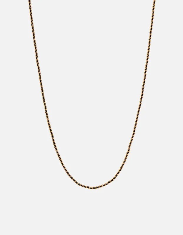 2mm Woven Chain Necklace, Gold Vermeil