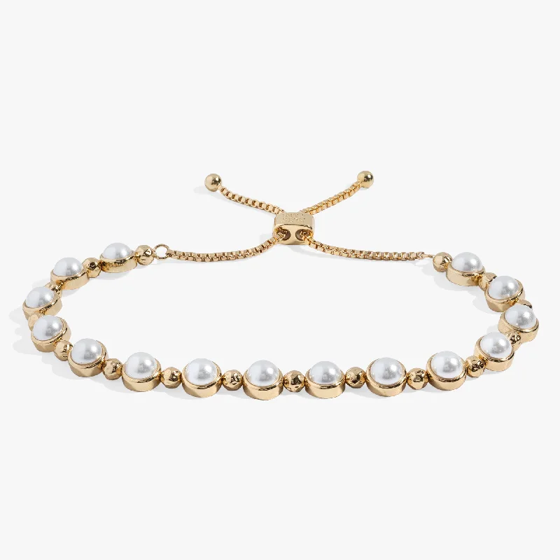 Pearl Bolo Beaded Bracelet