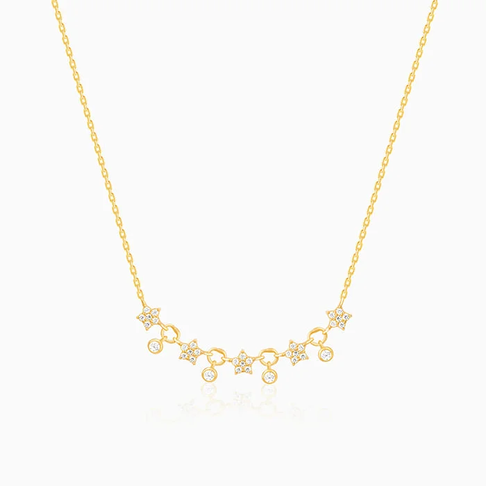 Golden Floral Serenade Necklace