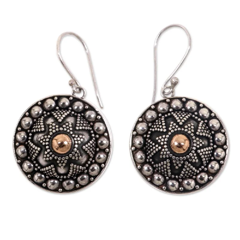 Handmade Sterling Silver 'Shields' Earrings (Indonesia)