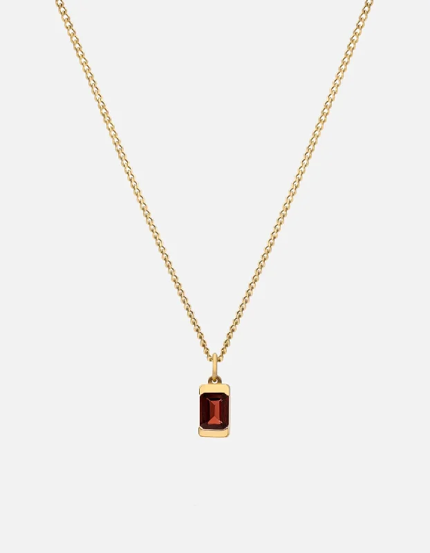 Valor Garnet Necklace, Gold