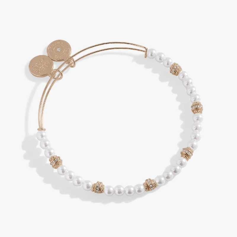 Pearl and Rondelle Beaded Bangle