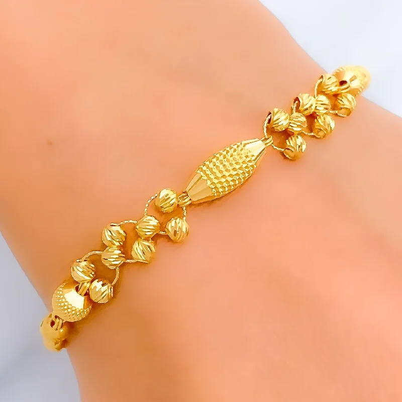 Decorative Bespoke Golden 22k Gold Bracelet