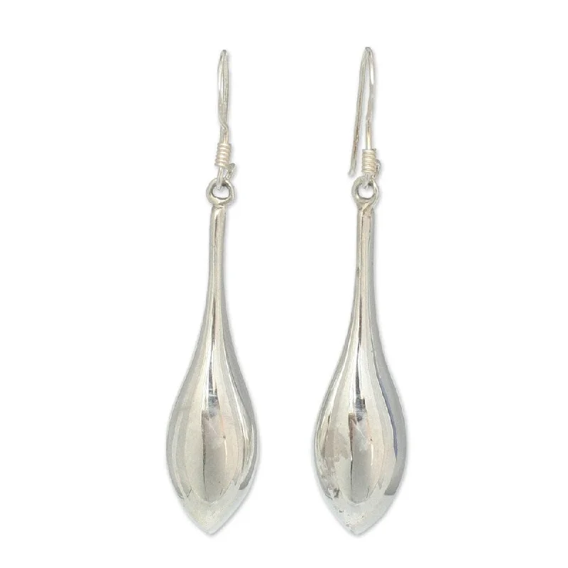 Handmade Dewdrops Dangling Earrings (Thailand) - Silver