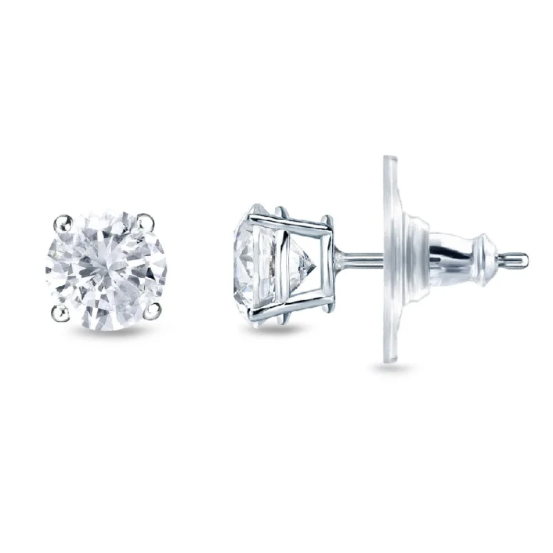 Auriya 1/4ctw Round Diamond Stud Earrings 14k Gold Locking Back (H-I, SI1-SI2)