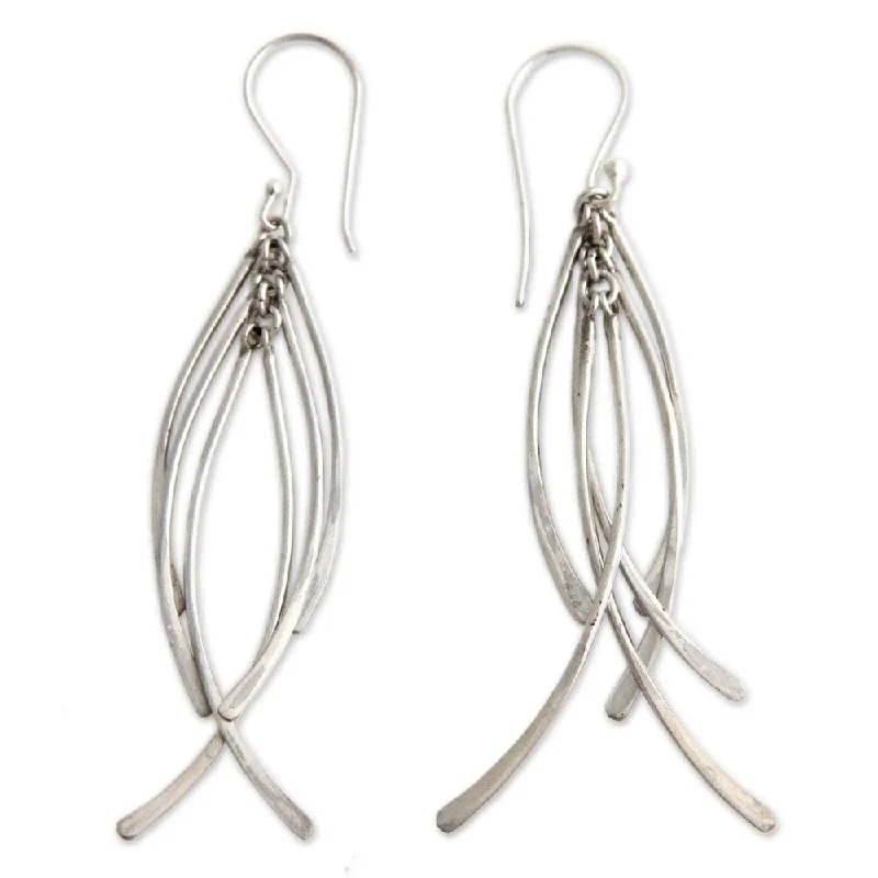 Handmade Sterling Silver 'Winter Twigs' Earrings (Indonesia)