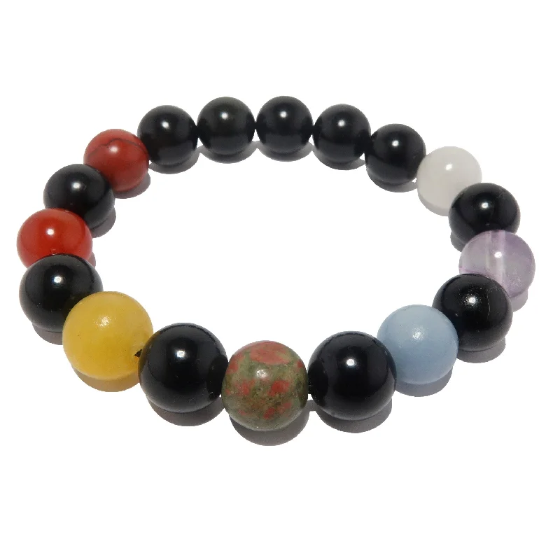 Chakra Bracelet Rainbow Obsidian Protection