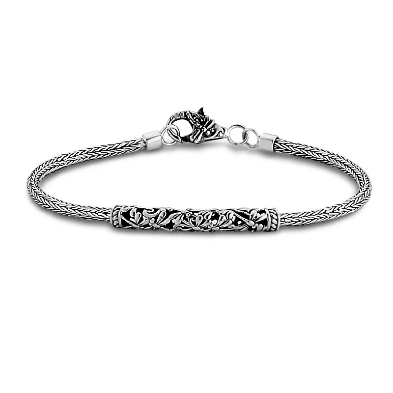 Samuel B. Sterling Silver Dragonfly Tulang Naga Bracelet, 7" (96983)