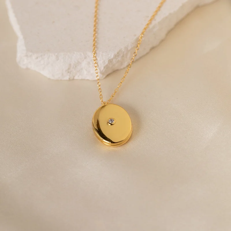 Eliza Oval Locket Necklace