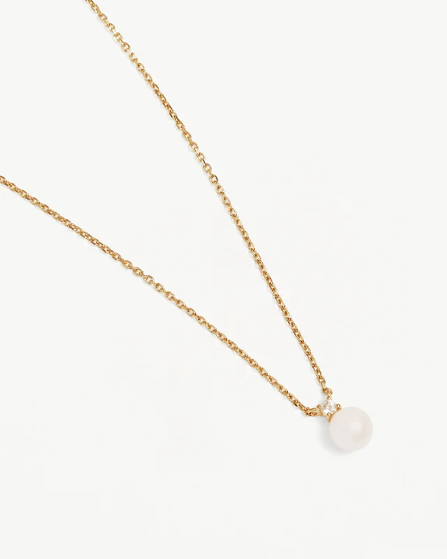 18k Gold Vermeil Moments With You Pearl Necklace