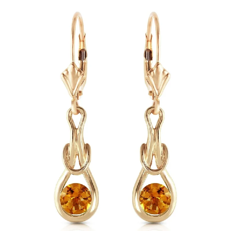 1.3 CTW 14K Solid Gold Elysian Citrine Earrings