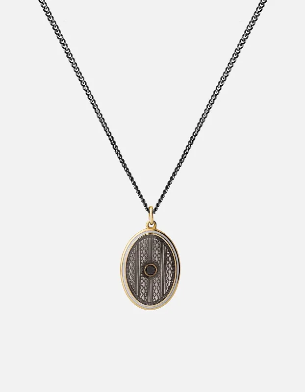 Argyle Black Diamond Necklace, Gold Vermeil/Gray