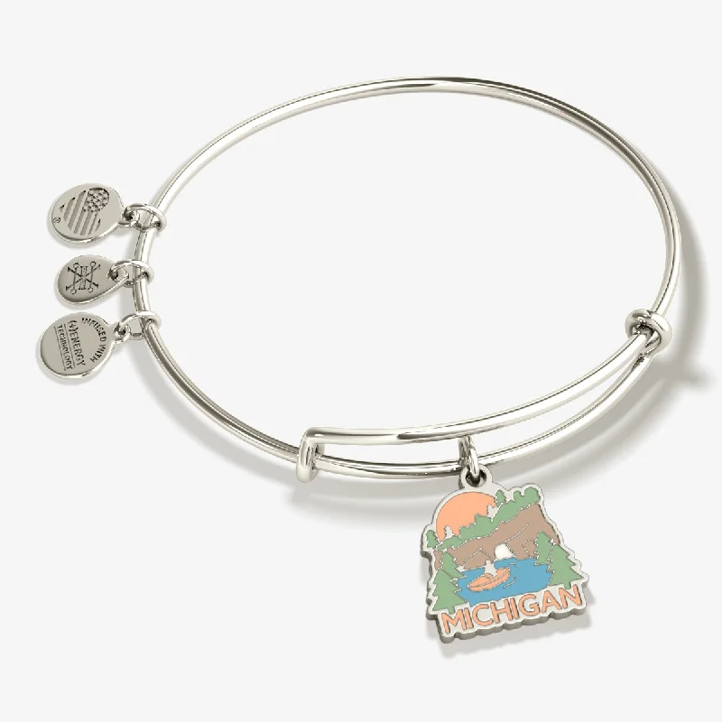 Michigan Charm Bangle Bracelet