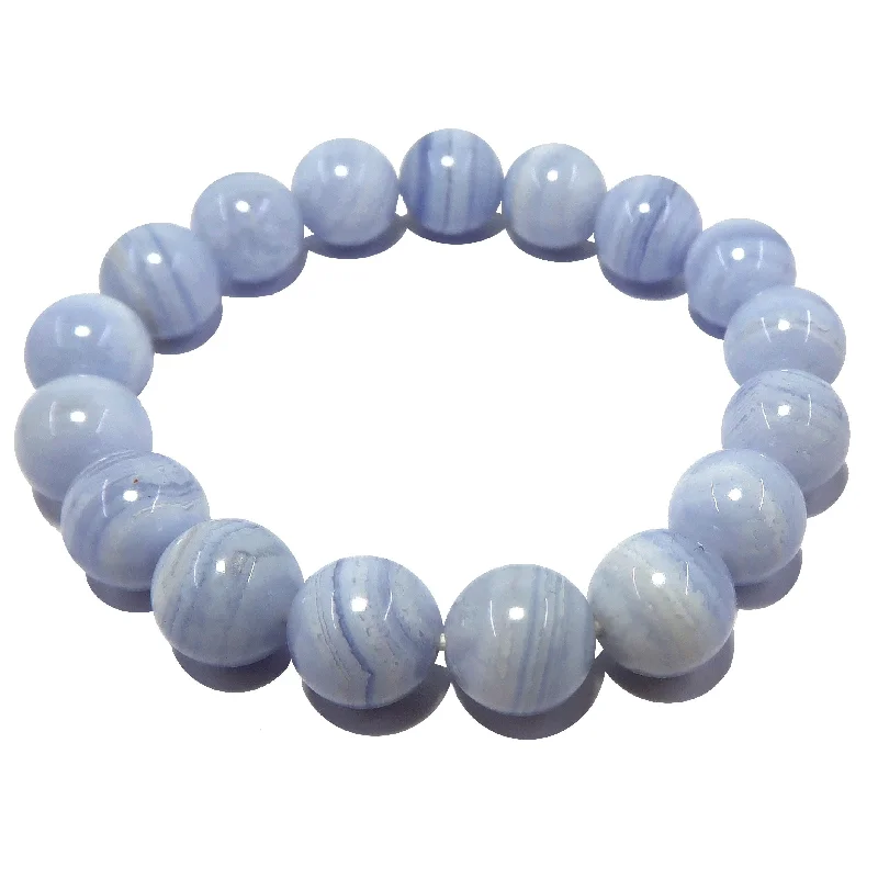 Blue Lace Agate Bracelet Icy Cool Calming Gems