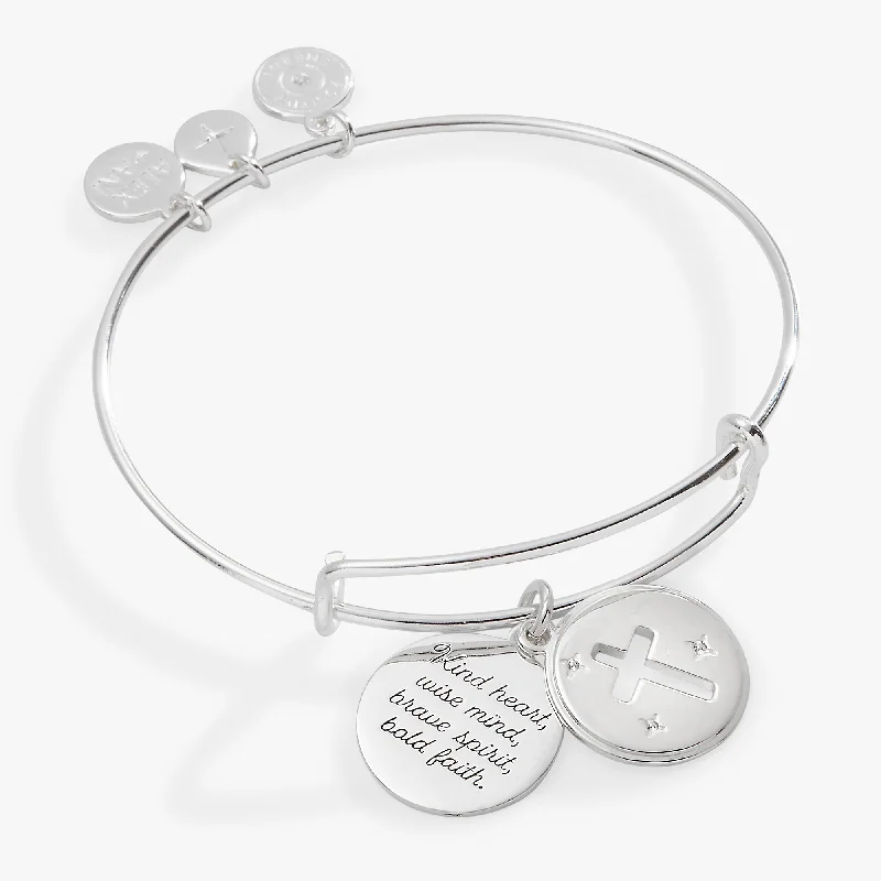 Hidden Message Cross Affirmation Bangle