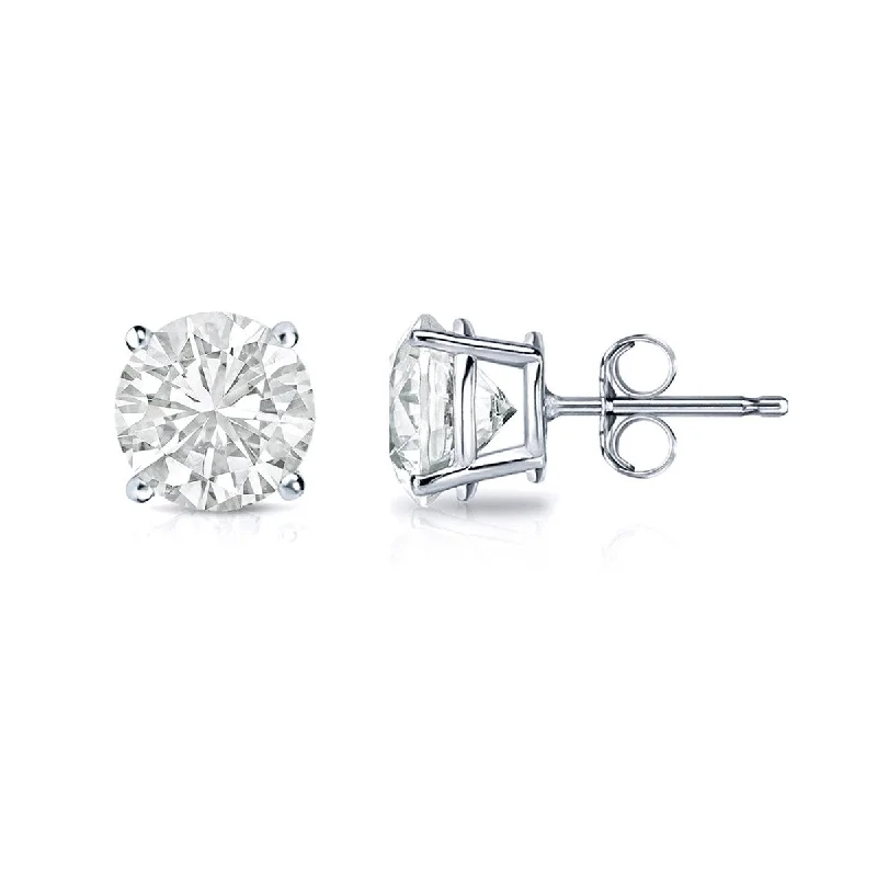 Auriya 14k Gold 1/2ct TW Clarity-enhanced Diamond Stud Earrings